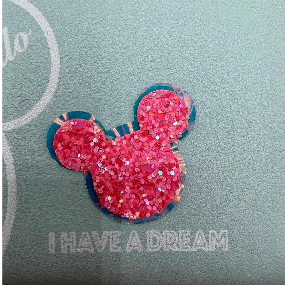 Disney Mickey Mouse I Have a Dream Glitter Zip Around Coin Pouch